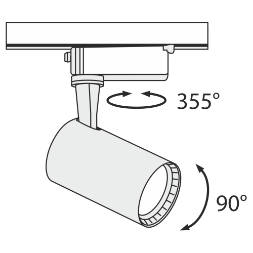 Трековый светильник Technical TR003-1-6W3K-W  фото 3
