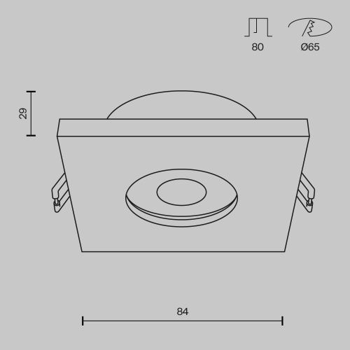 Встраиваемый светильник Maytoni Technical Stark DL083-01-GU10-SQ-B  фото 2