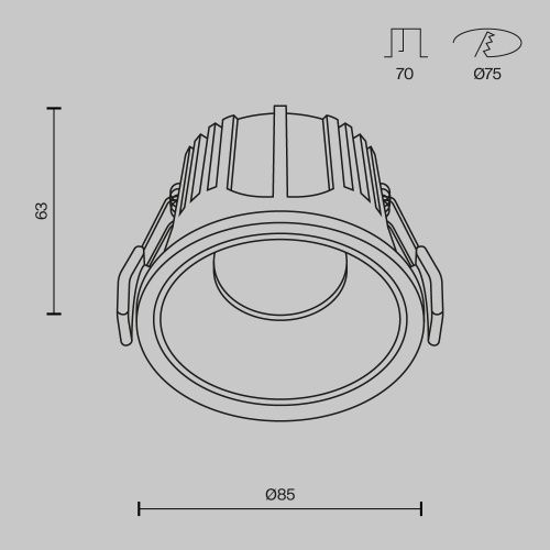Встраиваемый светильник Maytoni Alfa LED DL043-01-15W3K-D-RD-WB  фото 2