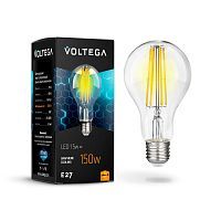 Лампа светодиодная филаментная Voltega E27 15W 2800К прозрачная VG10-A1E27warm15W-F 7104 