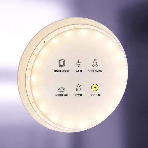 Светодиодная лента Maytoni Technical 4,8W/m 60LED/m 2835SMD теплый белый 5M 10136  фото 2