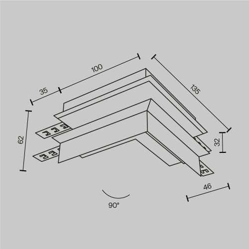 Комплектующие для встраиваемой трековой системы Technical TRA34CO-42W  фото 6