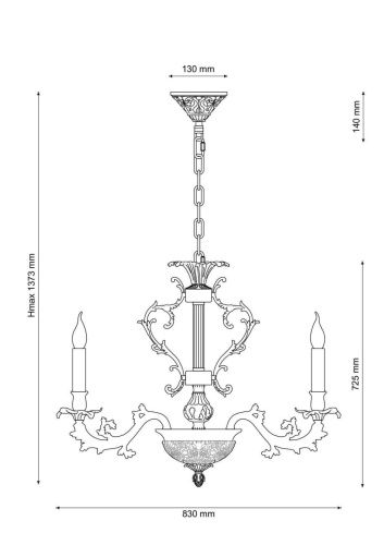 Подвесная люстра Lucia Tucci Firenze 1780.15.3 Antique Gold  фото 3