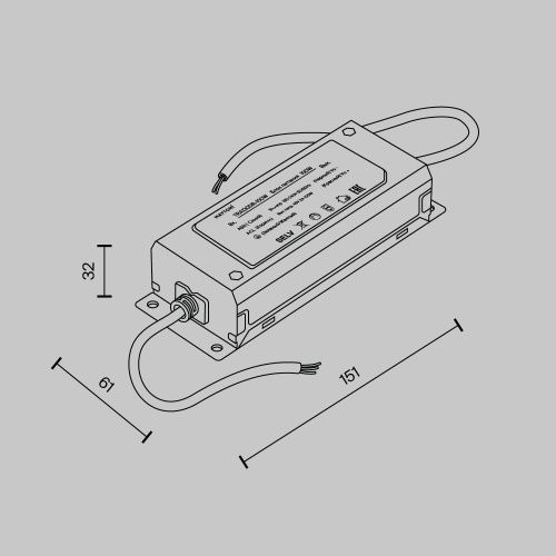 Комплектующие для текстильной подвесной системы Technical TRA130DR-100W  фото 2