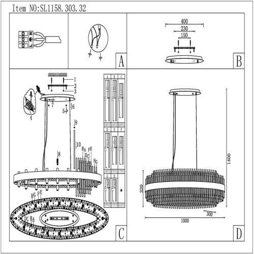 Подвесная люстра ST Luce Nitido SL1158.303.32  фото 3