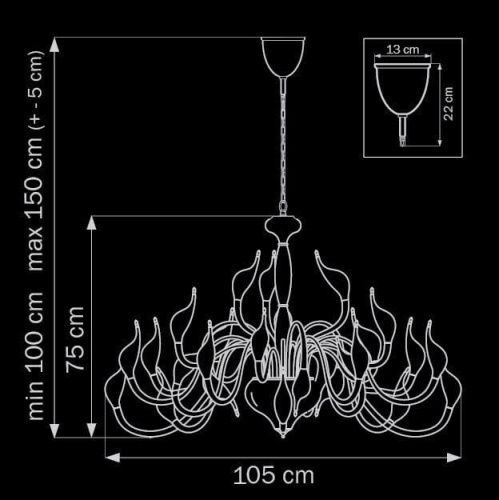 Подвесная люстра Lightstar Cigno Collo Bk 751247  фото 3