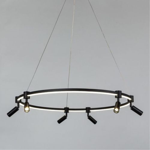 Подвесная светодиодная люстра Arte Lamp Ring A2186SP-1BK  фото 5