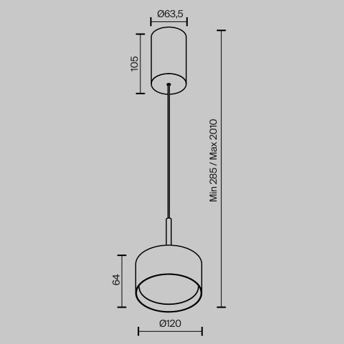 Подвесной светильник Technical P102PL-12W3K-B  фото 9