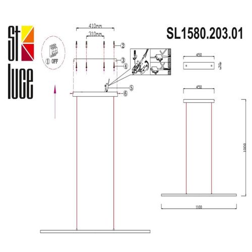 Подвесной светодиодный светильник ST Luce Ralio SL1580.203.01  фото 2