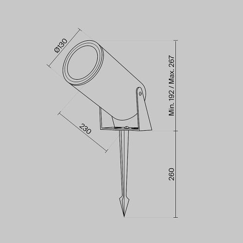 Ландшафтный светильник Outdoor O050FL-L30W3K  фото 4