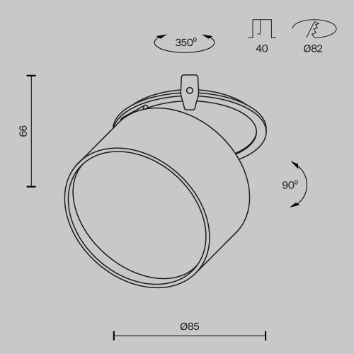 Встраиваемый светильник Technical DL024-12W3K-BMG  фото 11