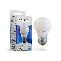 Лампа светодиодная Voltega E27 7W 4000К матовая VG2-G45E27cold7W 7053 