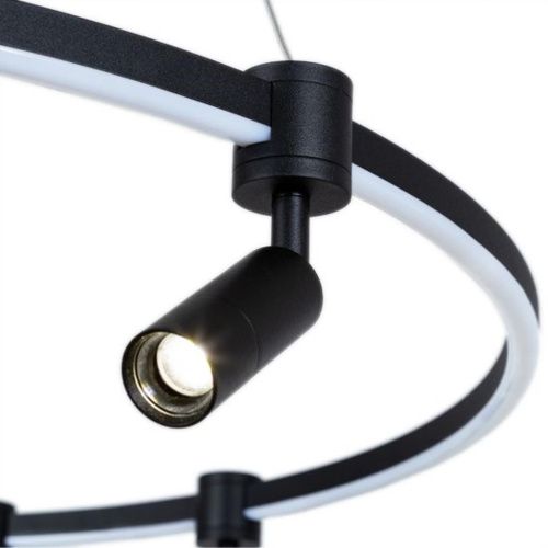Подвесная светодиодная люстра Arte Lamp Ring A2186SP-1BK  фото 3