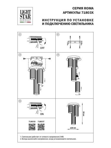 Потолочная люстра Lightstar Roma 718037  фото 5