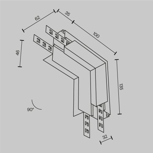 Комплектующие для встраиваемой трековой системы Technical TRA034ICL-42.12W  фото 2