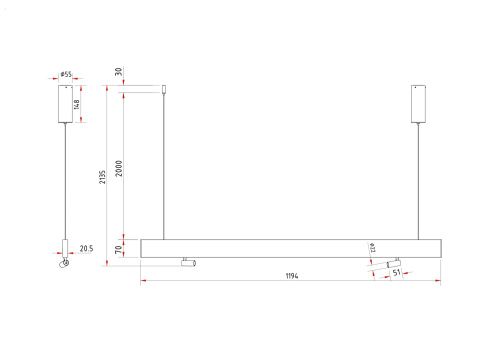 Подвесной светильник Technical P068PL-L27W4K  фото 6