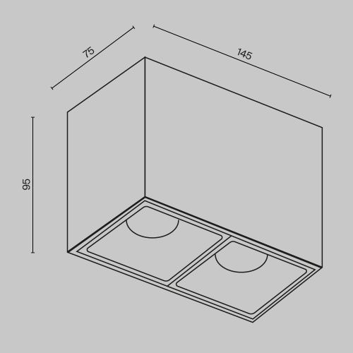 Потолочный светильник Technical C065CL-02-L12W3K-B  фото 3