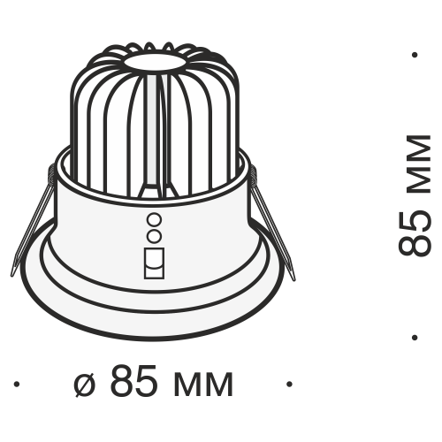 Встраиваемый светильник Technical DL034-2-L8W  фото 4
