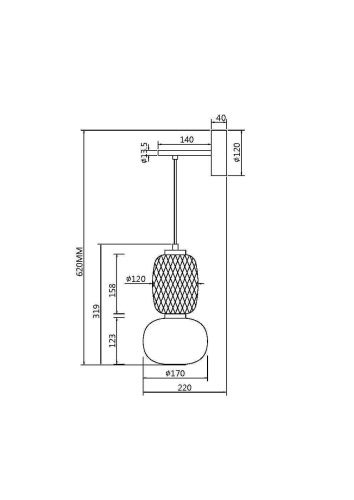 Настенный светильник (бра) Maytoni MOD267WL-L18G3K  фото 2