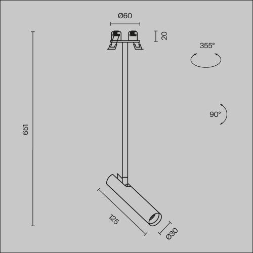 Подвесной светильник Technical P141RS-L125-6W3K-W  фото 10
