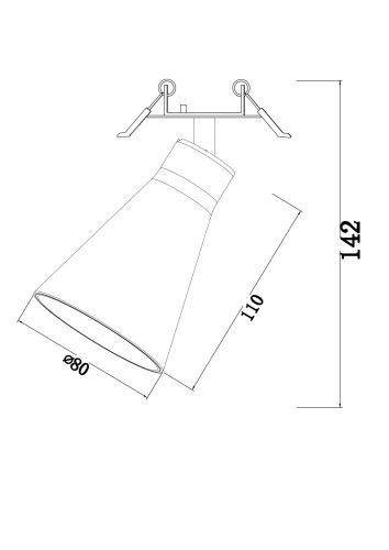 Встраиваемый светильник Technical C059CL-01W  фото 3