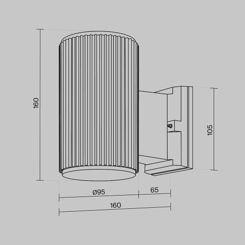 Настенный светильник Maytoni Rando O419WL-01GR  фото 8