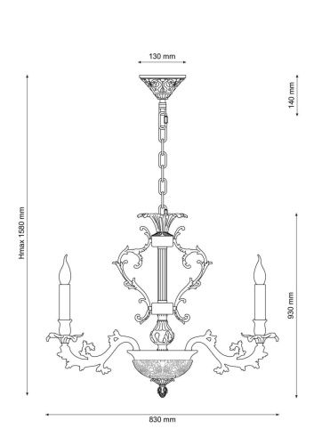 Подвесная люстра Lucia Tucci Firenze 1781.15.3 Antique Gold  фото 3