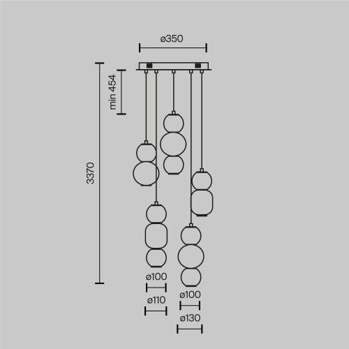 Подвесной светильник Maytoni MOD273PL-L80G3K  фото 7