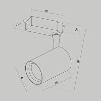Трековый светильник Maytoni Technical Vuoro TR003-1-10W3K-S-B 