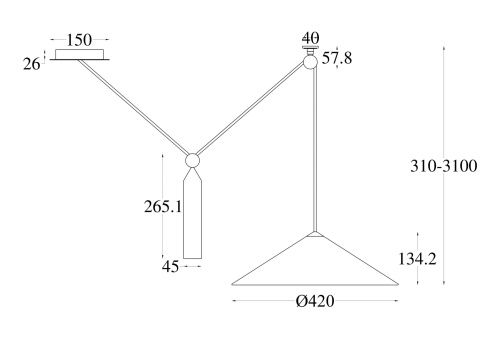Подвесной светильник Maytoni Technical Peso P080PL-01B  фото 3