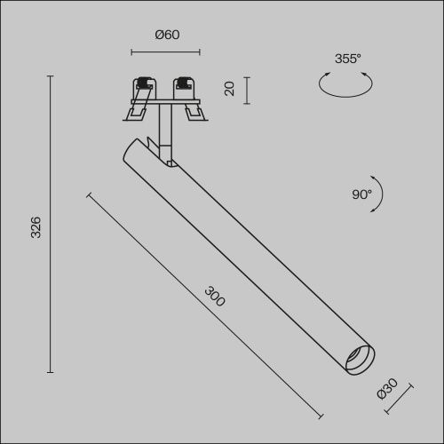 Встраиваемый светильник Technical C141RS-L300-6W4K-W  фото 11