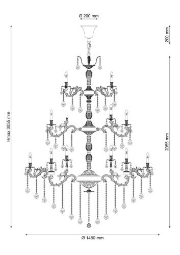 Каскадная люстра Lucia Tucci Barletta 122.60 Cream White  фото 3