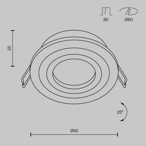 Встраиваемый светильник Maytoni Atom DL023-2-01W  фото 9