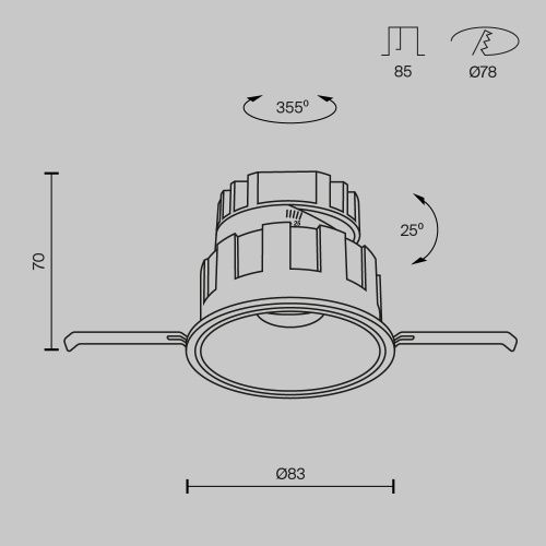 Встраиваемый светильник Technical DL057-10W3K-W  фото 11