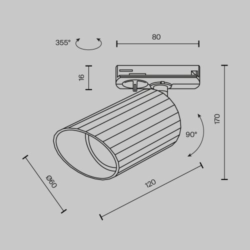Трековый светильник Maytoni Technical Lipari TR087-1-GU10-W  фото 8