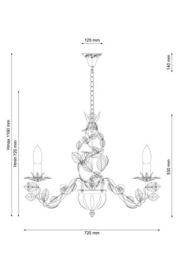 Подвесная люстра Lucia Tucci Fiori Di Rose 185.8  фото 3