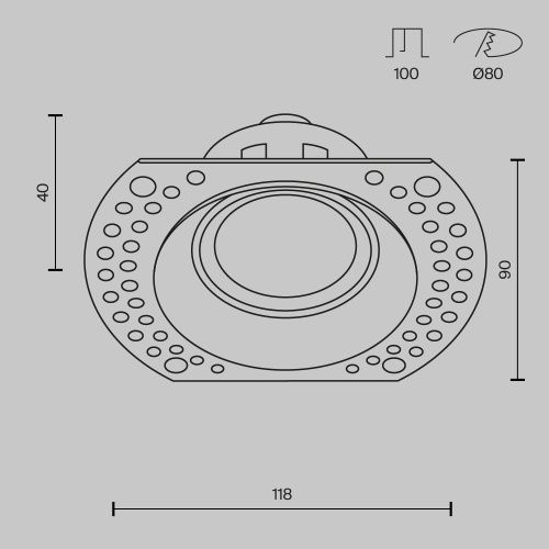 Встраиваемый светильник Technical DL042-01-RD-W  фото 2