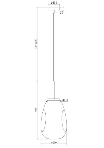 Подвесной светильник Maytoni Mabell P013PL-01G  фото 4