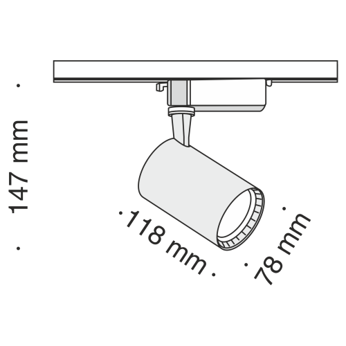 Трековый светильник Technical TR003-1-12W3K-B  фото 5