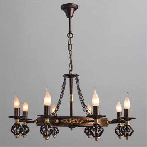 Подвесная люстра Arte Lamp Cartwheel A4550LM-8CK  фото 2