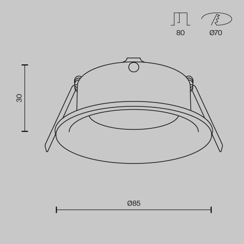 Встраиваемый светильник Maytoni Technical Slim DL027-2-01-MG  фото 2