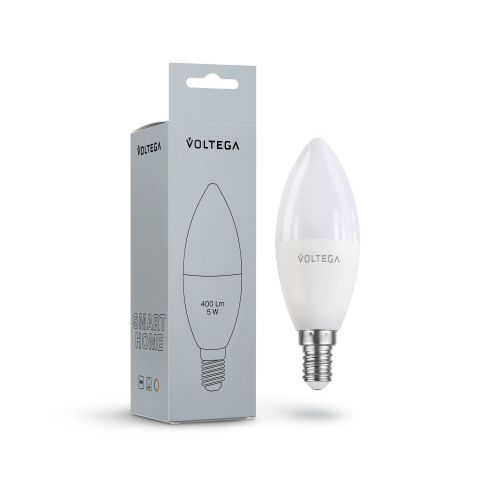 Лампа светодиодная диммируемая Voltega E14 5W 2700К матовая VG-C37E14cct-WIFI-5W 2427  фото 4