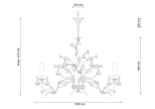 Подвесная люстра Lucia Tucci Fiori Di Rose 1770.10  фото 3