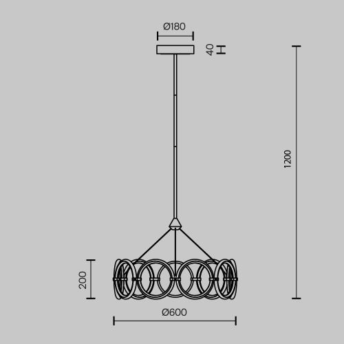 Подвесной светильник Maytoni MOD357PL-L40BS3K  фото 3