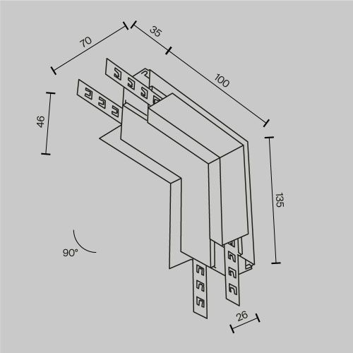 Комплектующие для встраиваемой трековой системы Technical TRA034CL-42.12W  фото 2