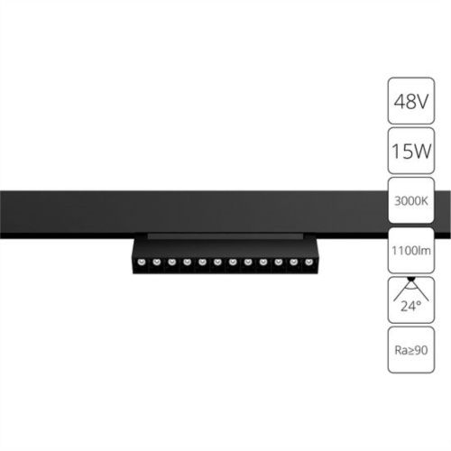 Трековый светодиодный светильник для магнитного шинопровода Arte Lamp Linea A4648PL-1BK 