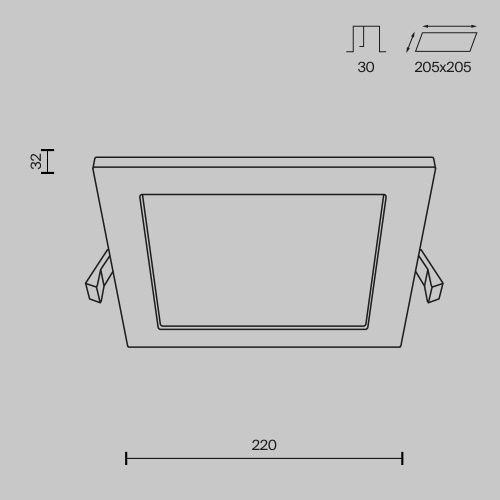 Встраиваемый светильник Technical DL022-6-L18W  фото 8