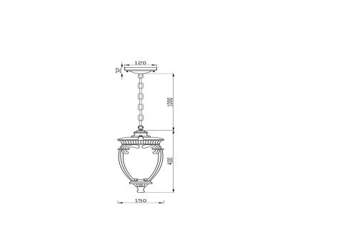 Подвесной светильник Outdoor O414PL-01BZ  фото 2
