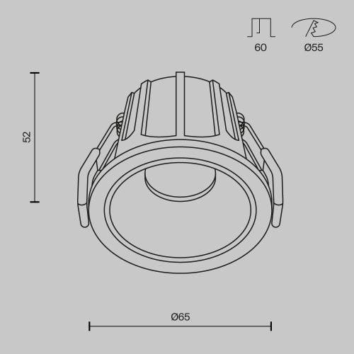 Встраиваемый светильник Maytoni Alfa LED DL043-01-10W3K-D-RD-W  фото 11