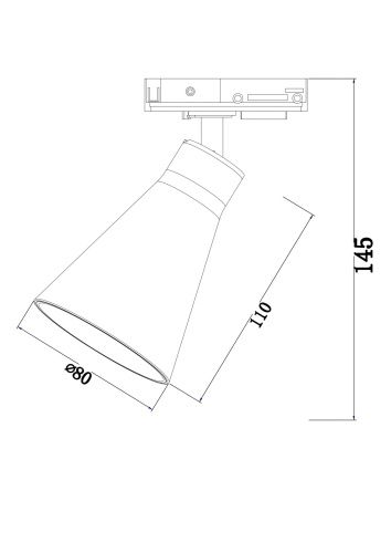 Трековый светильник Maytoni Technical Track lamps TR022-1-GU10-B  фото 7